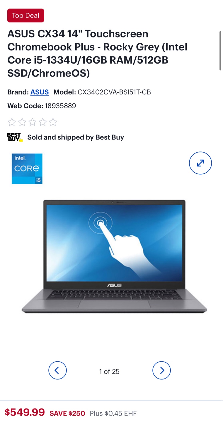 ASUS Chromebook Plus CX34 Laptop - photo 4