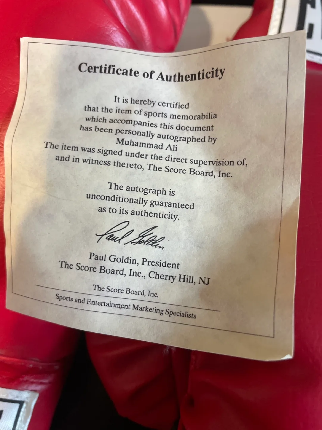 Muhammad Ali Autographed Everlast Boxing Gloves image indicator(3)