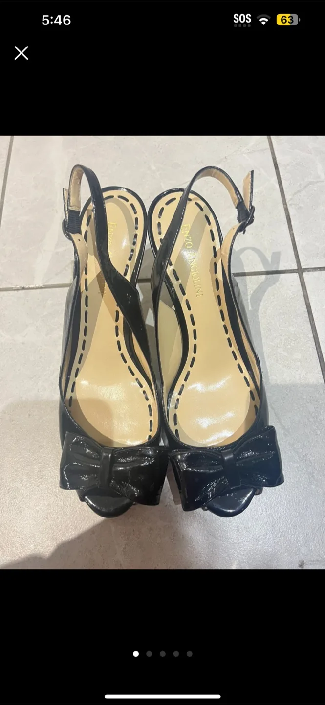 Enzo Angiolini Black Heels - Size 8M thumbnail