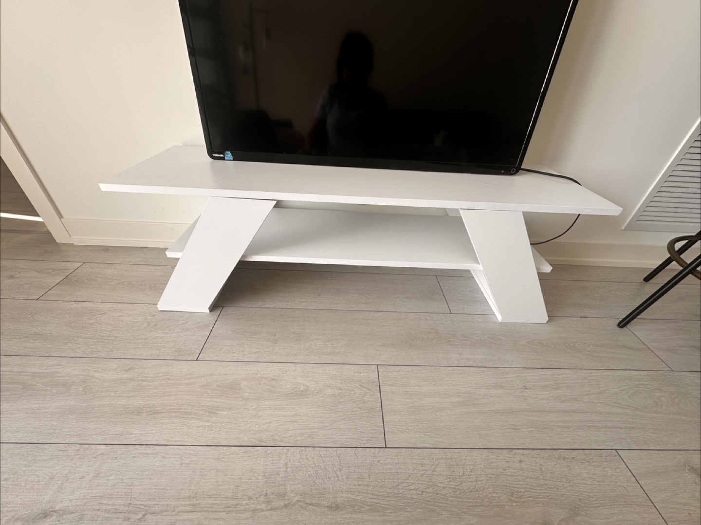 White TV Stand - 120cm Wide