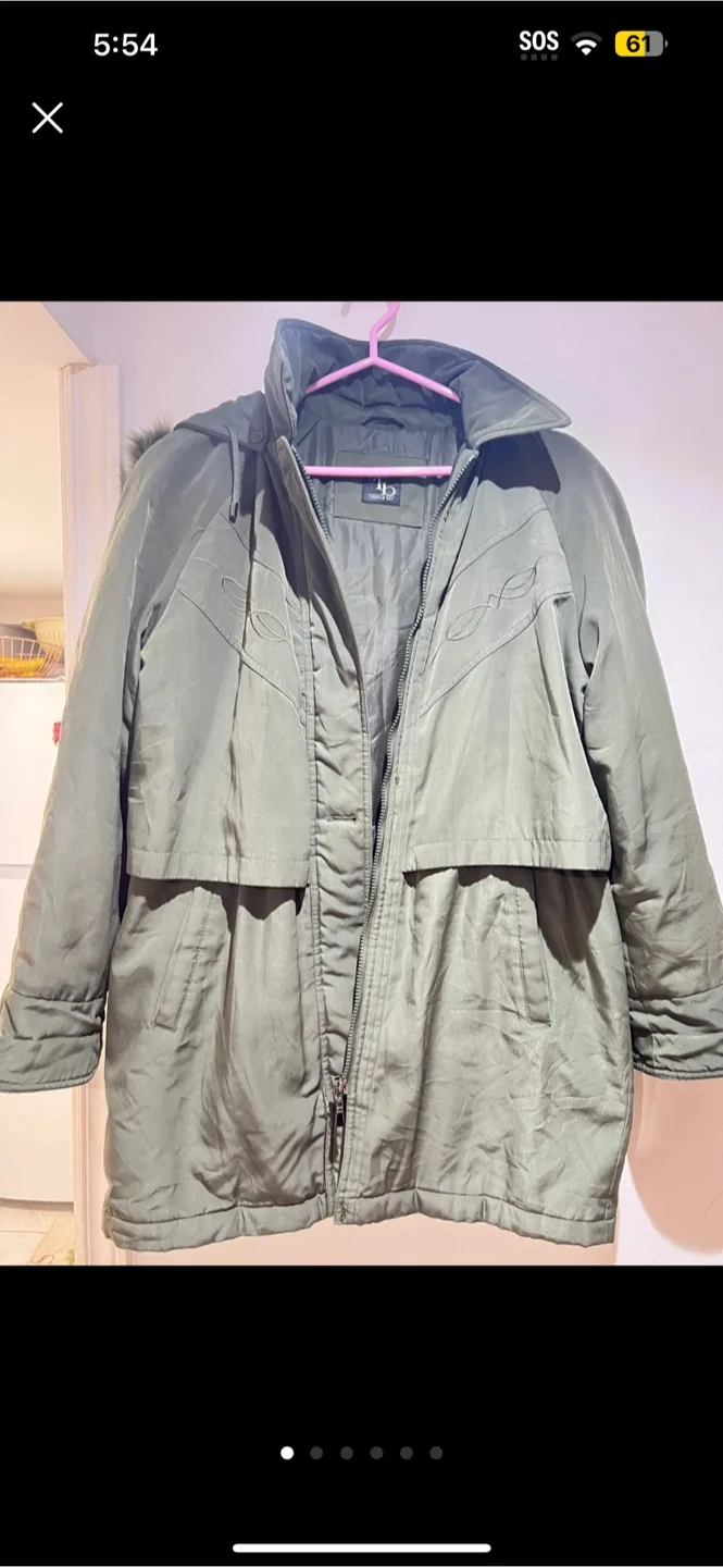 Thunder Bay Olive Green Winter Coat thumbnail