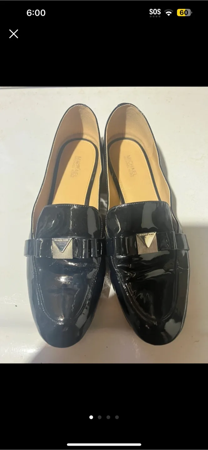 Michael Kors Black Patent Leather Loafers - Size 8M thumbnail