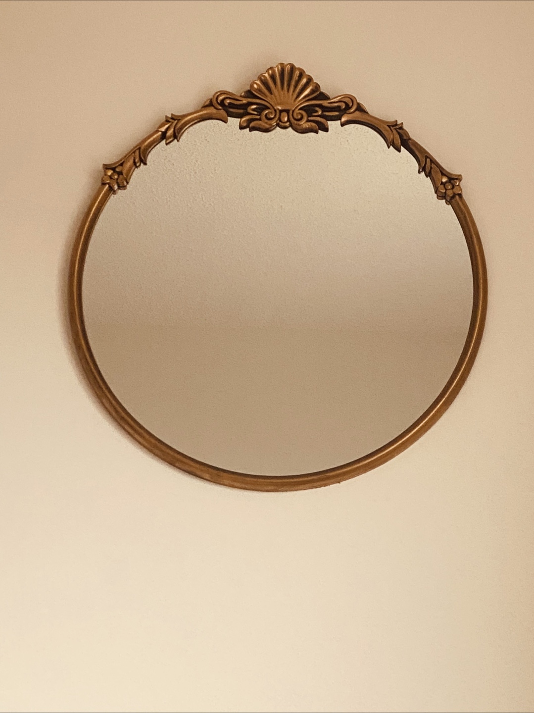 Gold Round Decorative Mirrors (Two)