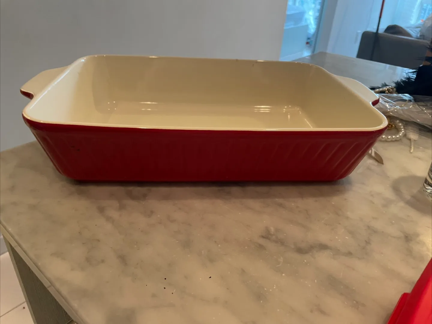 Red Rectangular Baking Dish thumbnail