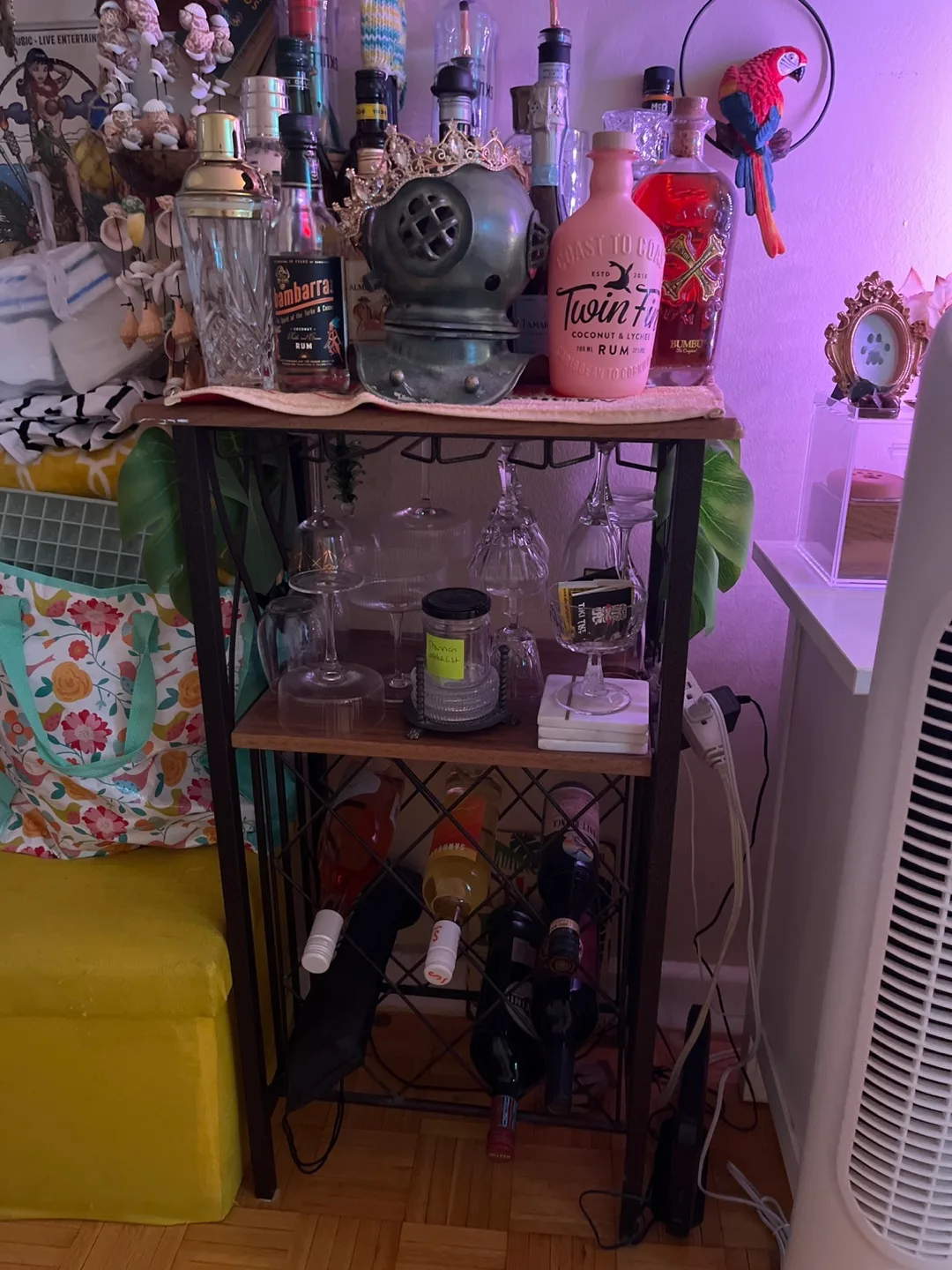 Wine Rack / Standing Bar with Glass Holder thumbnail