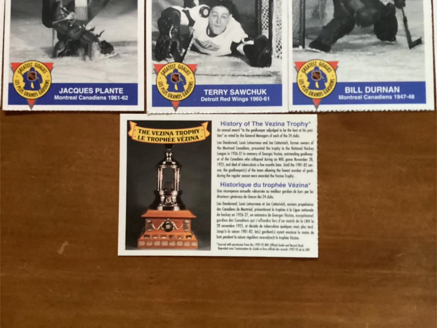 11 of 15 Set 1993-94 HIGHLINER GREATEST GOALIES Cards ! image indicator(5)