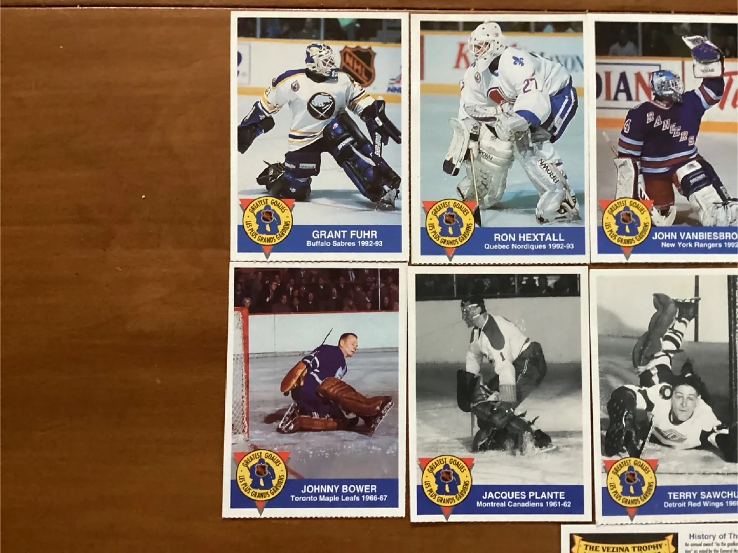 11 of 15 Set 1993-94 HIGHLINER GREATEST GOALIES Cards ! image indicator(2)