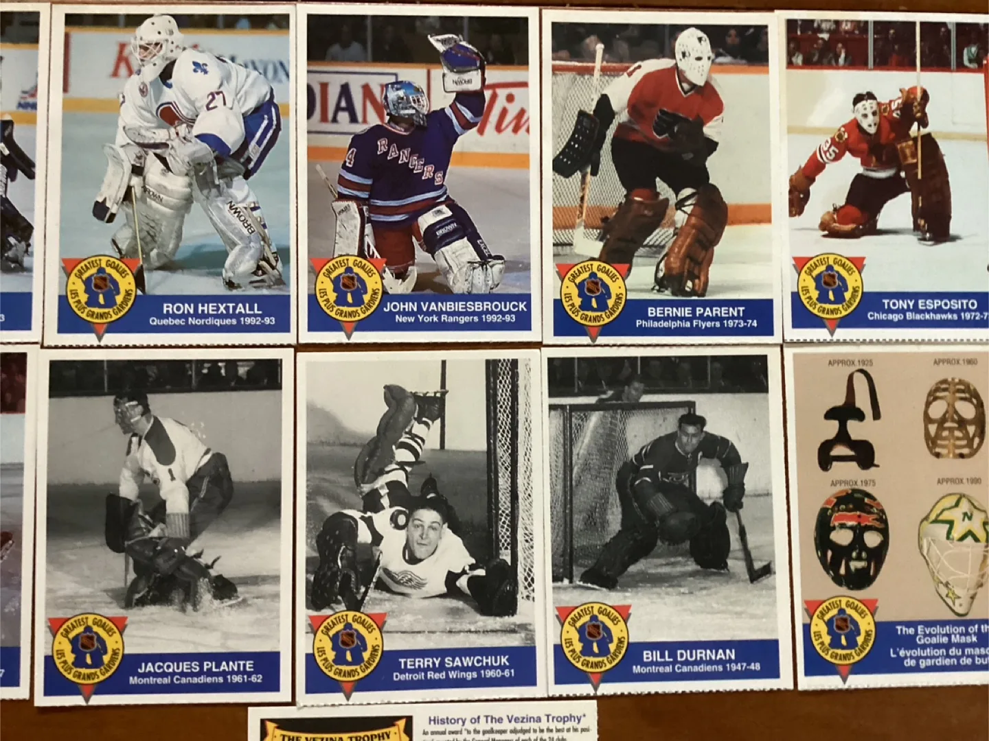 11 of 15 Set 1993-94 HIGHLINER GREATEST GOALIES Cards ! image indicator(3)