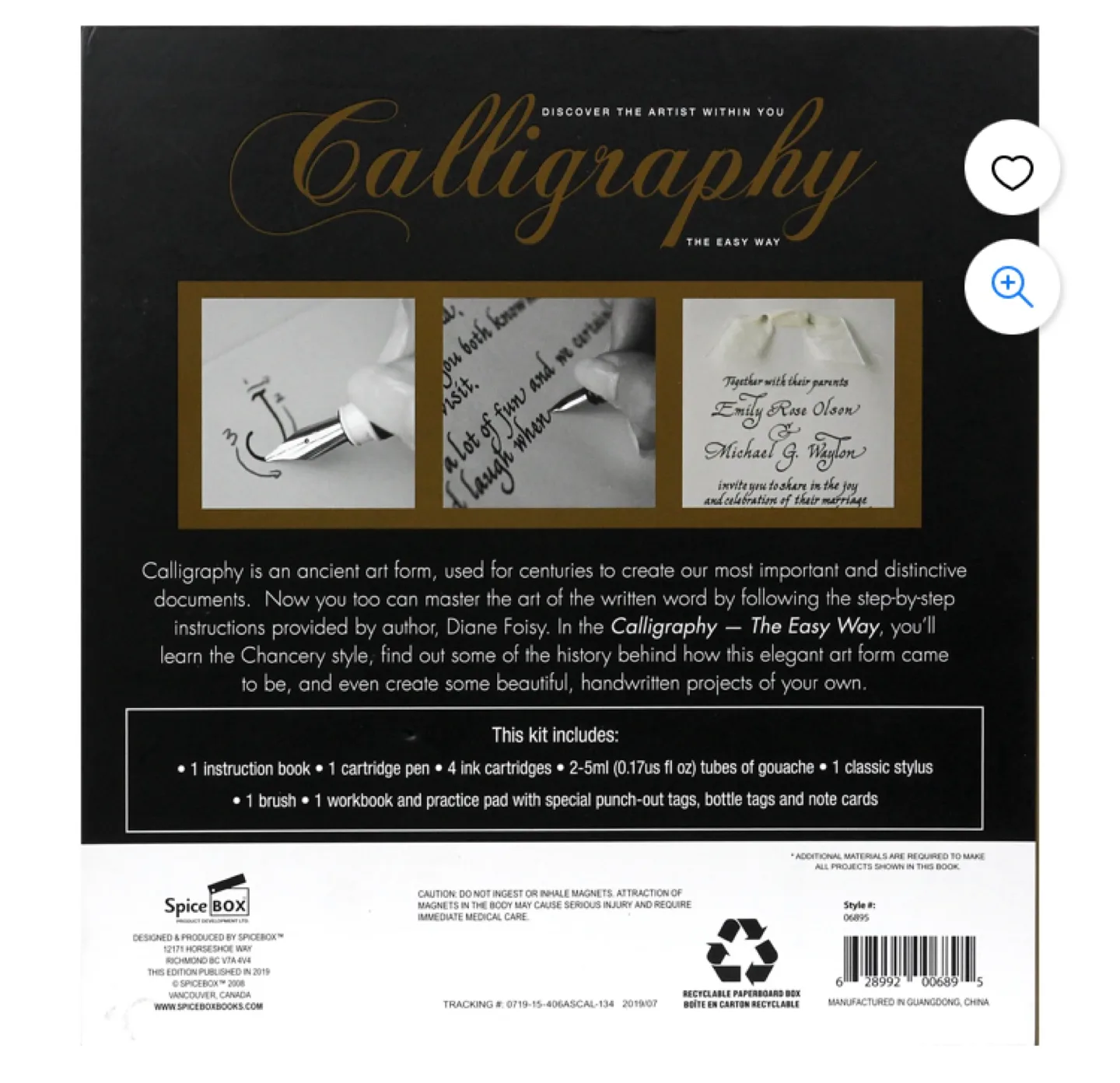 SpiceBox Adult Art Craft & Hobby Kits Art Studio Calligraphy image indicator(3)