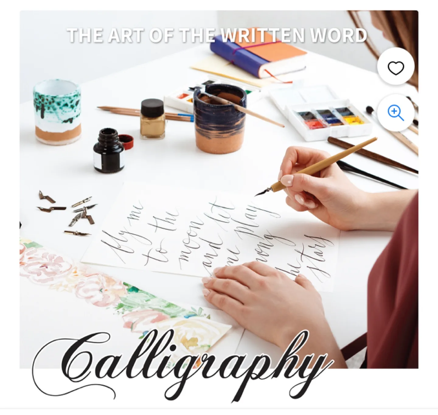 SpiceBox Adult Art Craft & Hobby Kits Art Studio Calligraphy image indicator(4)