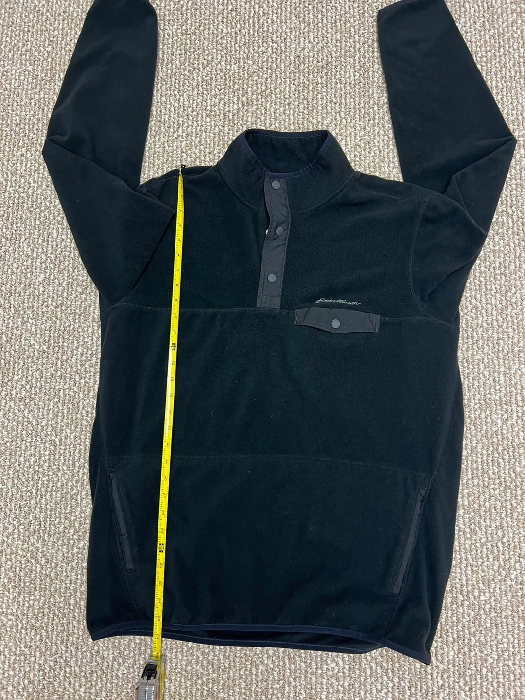 Eddie Bauer Black Fleece Pullover - Large thumbnail