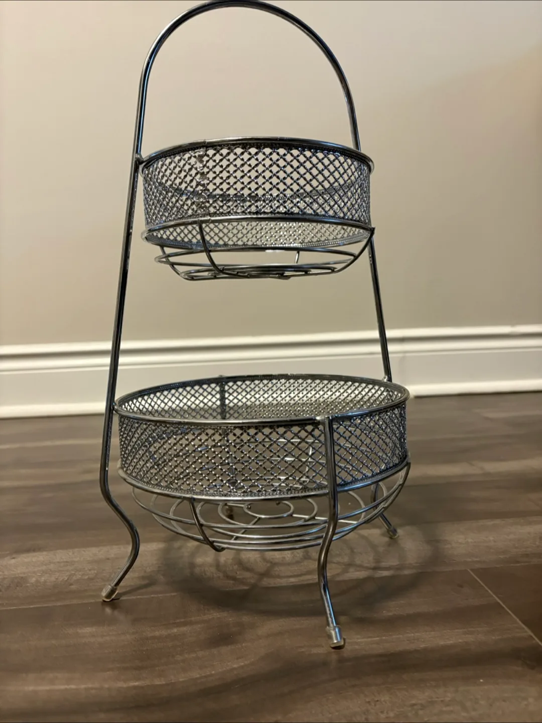 Two-Tiered Metal Basket Stand thumbnail