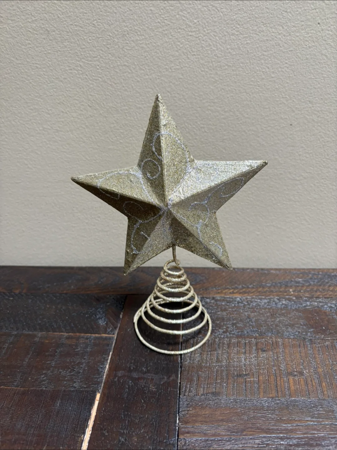 🇨🇦Christmas gold Tree Topper Star thumbnail