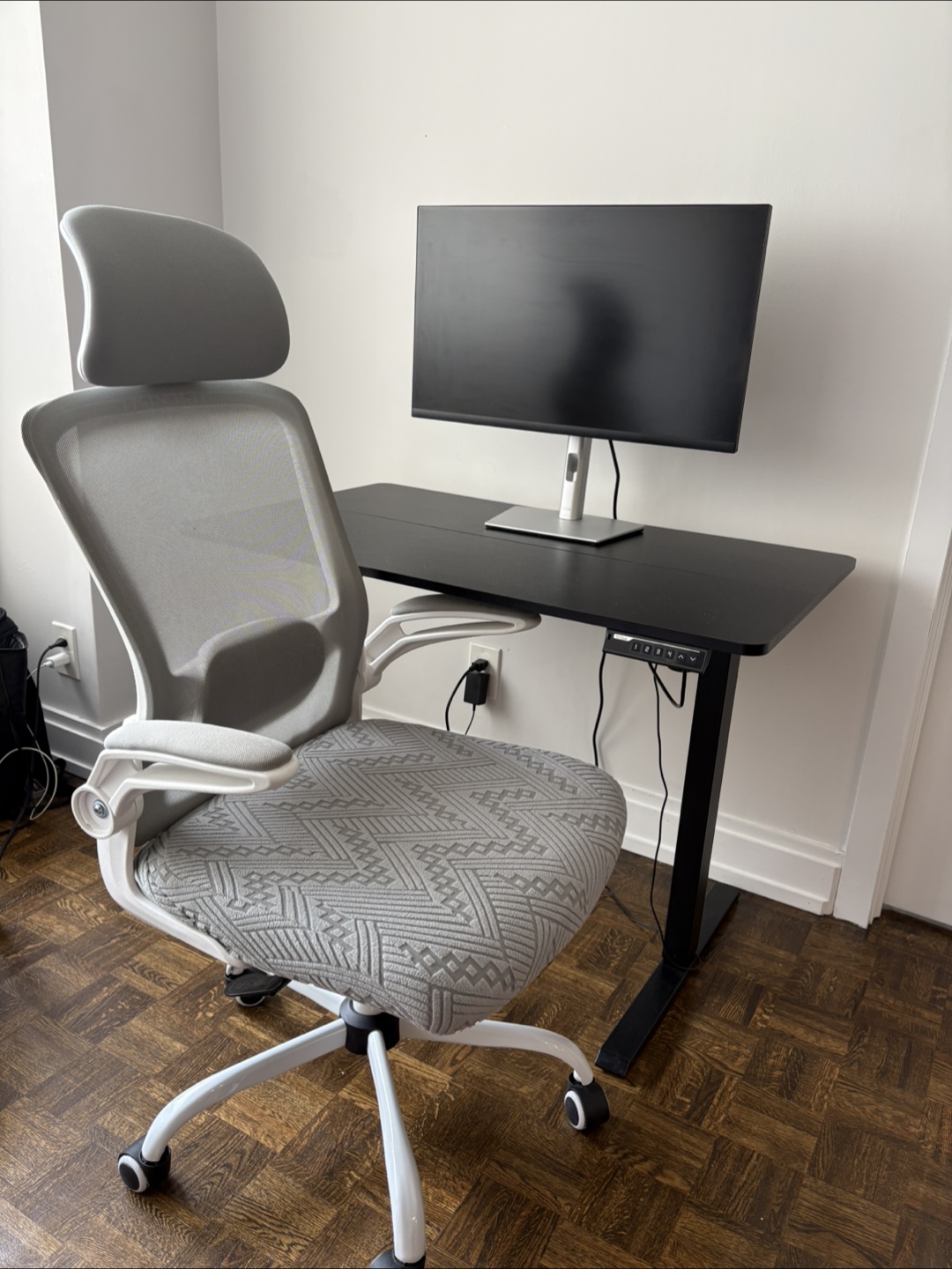 Ergonomic Office Chair - Grey & White