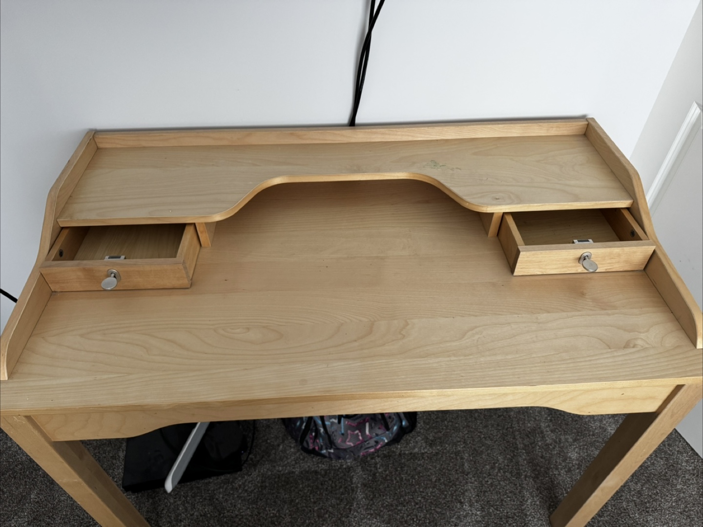 Wooden Desk with Drawers - photo 2