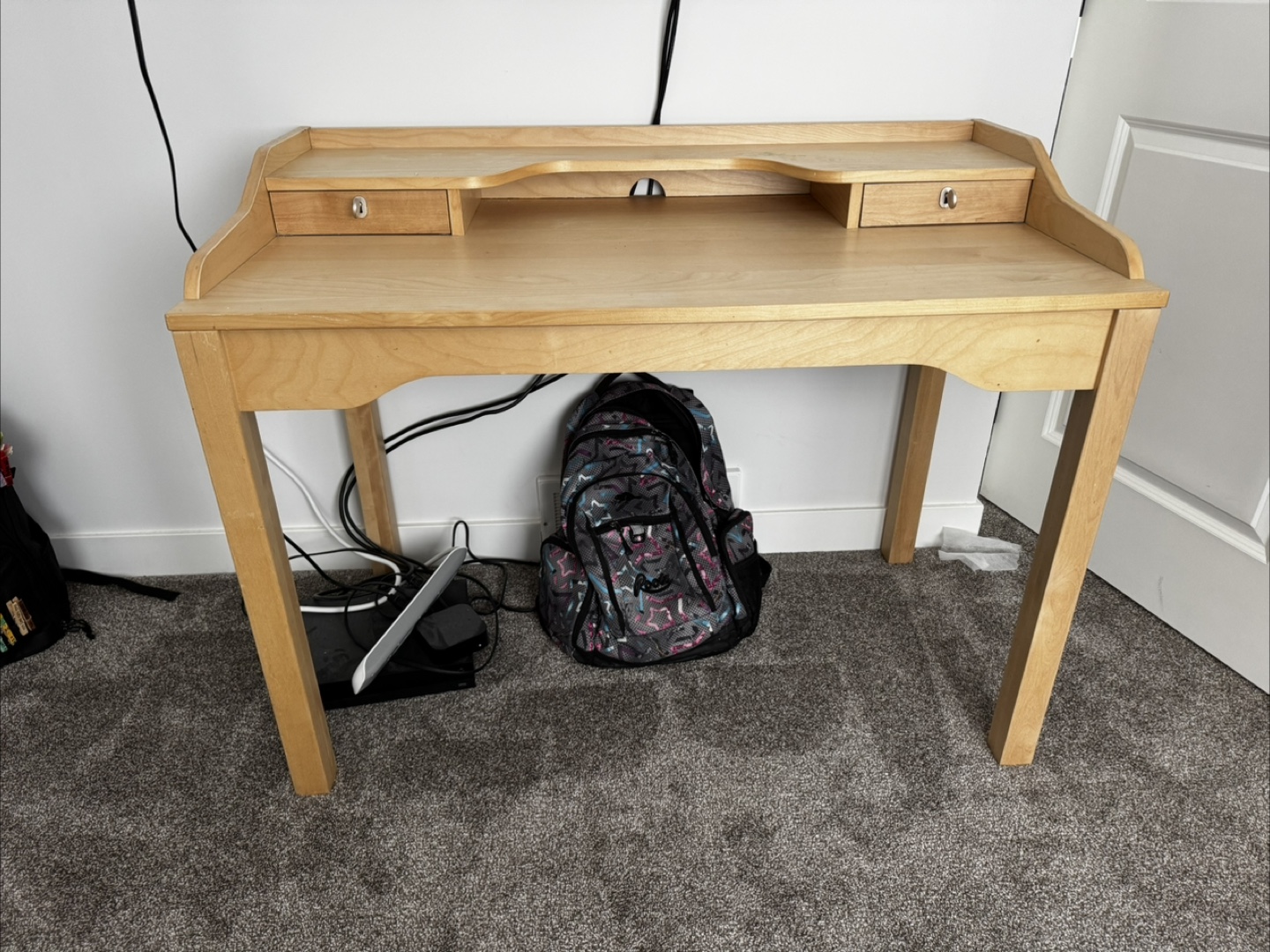 Wooden Desk with Drawers