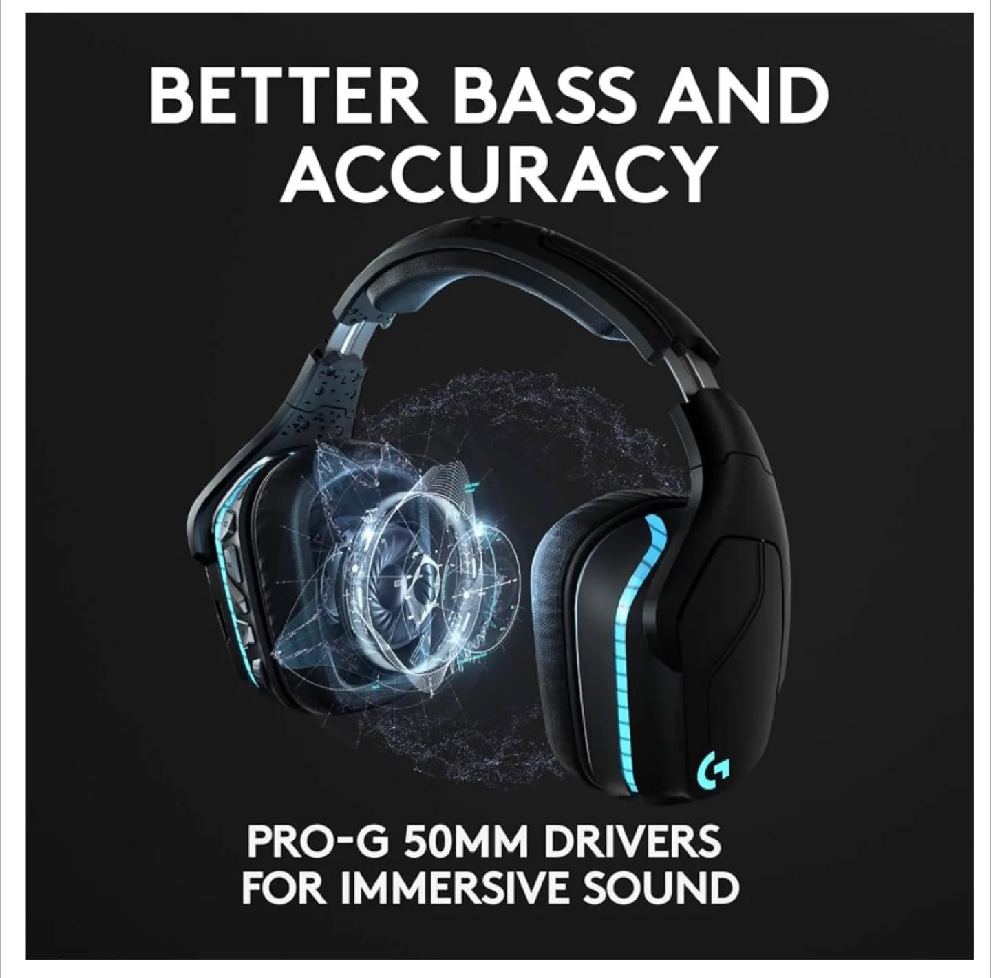 Logitech G935 Gaming Headset. Black/Blue. Brand New, Open Box. image indicator(7)