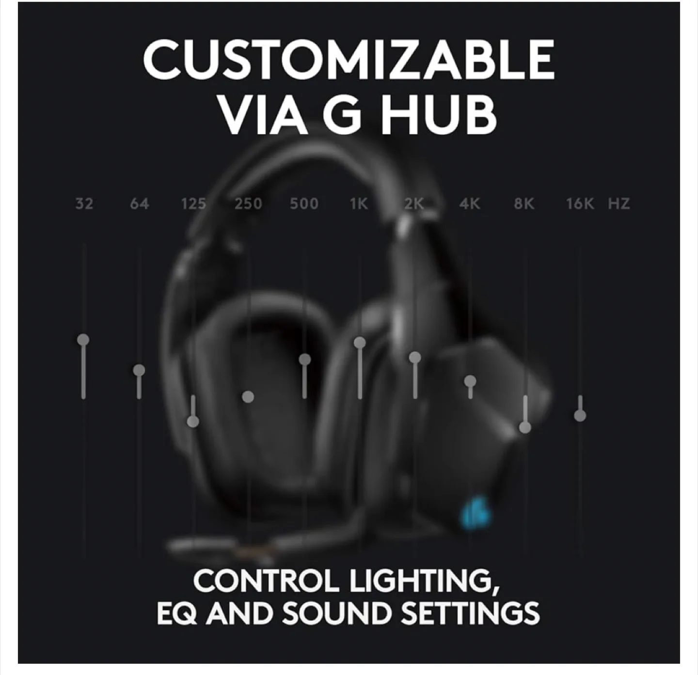 Logitech G935 Gaming Headset. Black/Blue. Brand New, Open Box. image indicator(9)