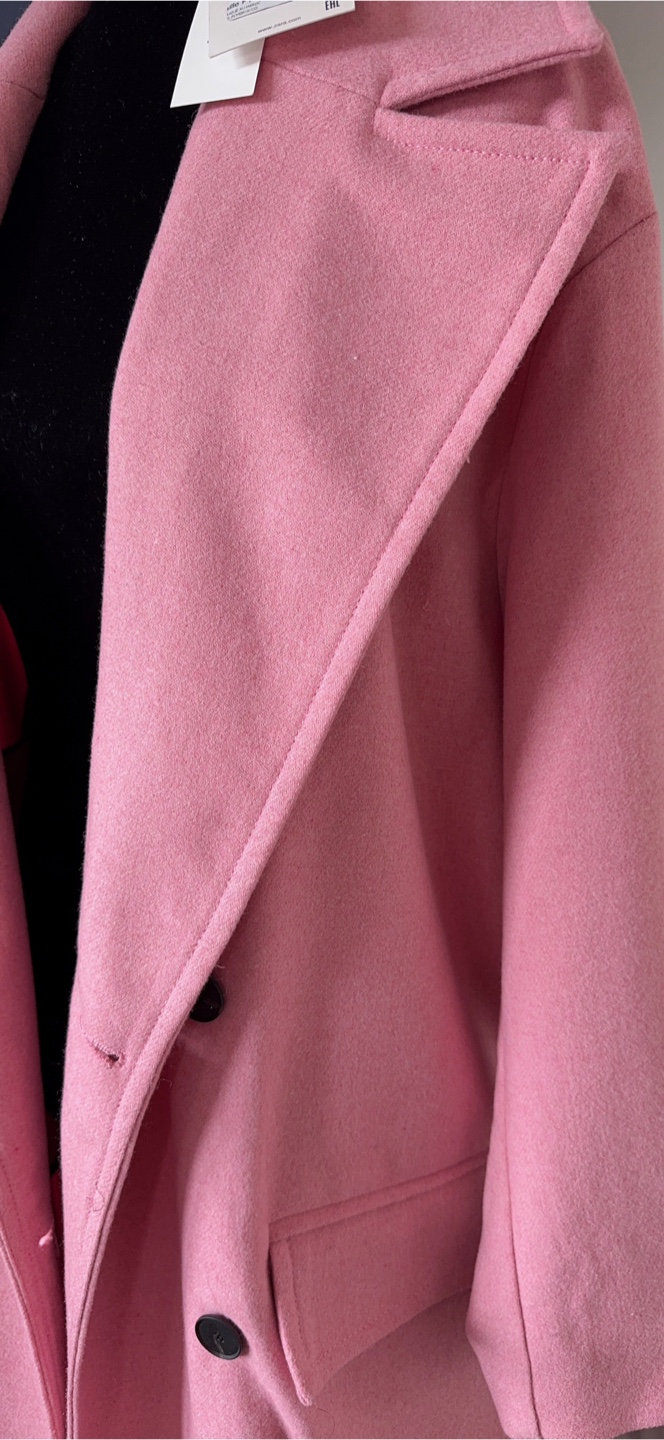 Brand New Zara Pink Wool Oversized Coat - photo 5