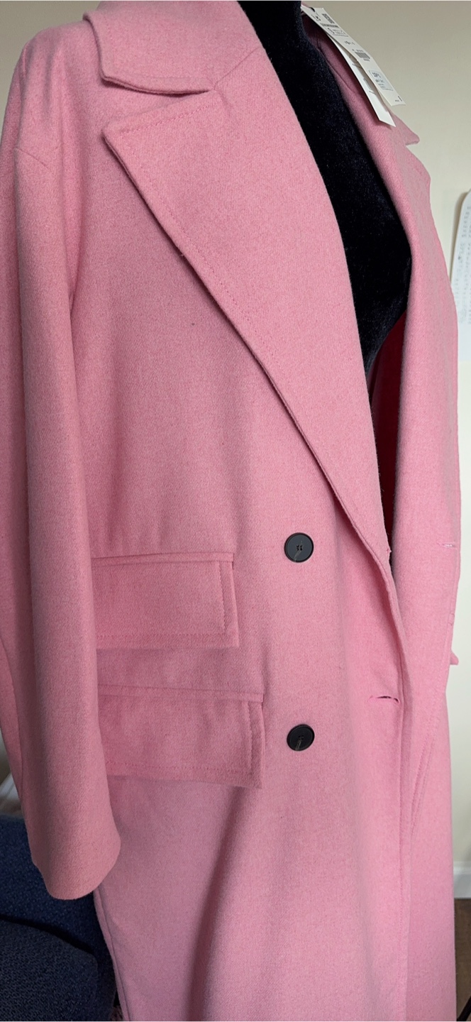 Brand New Zara Pink Wool Oversized Coat - photo 3