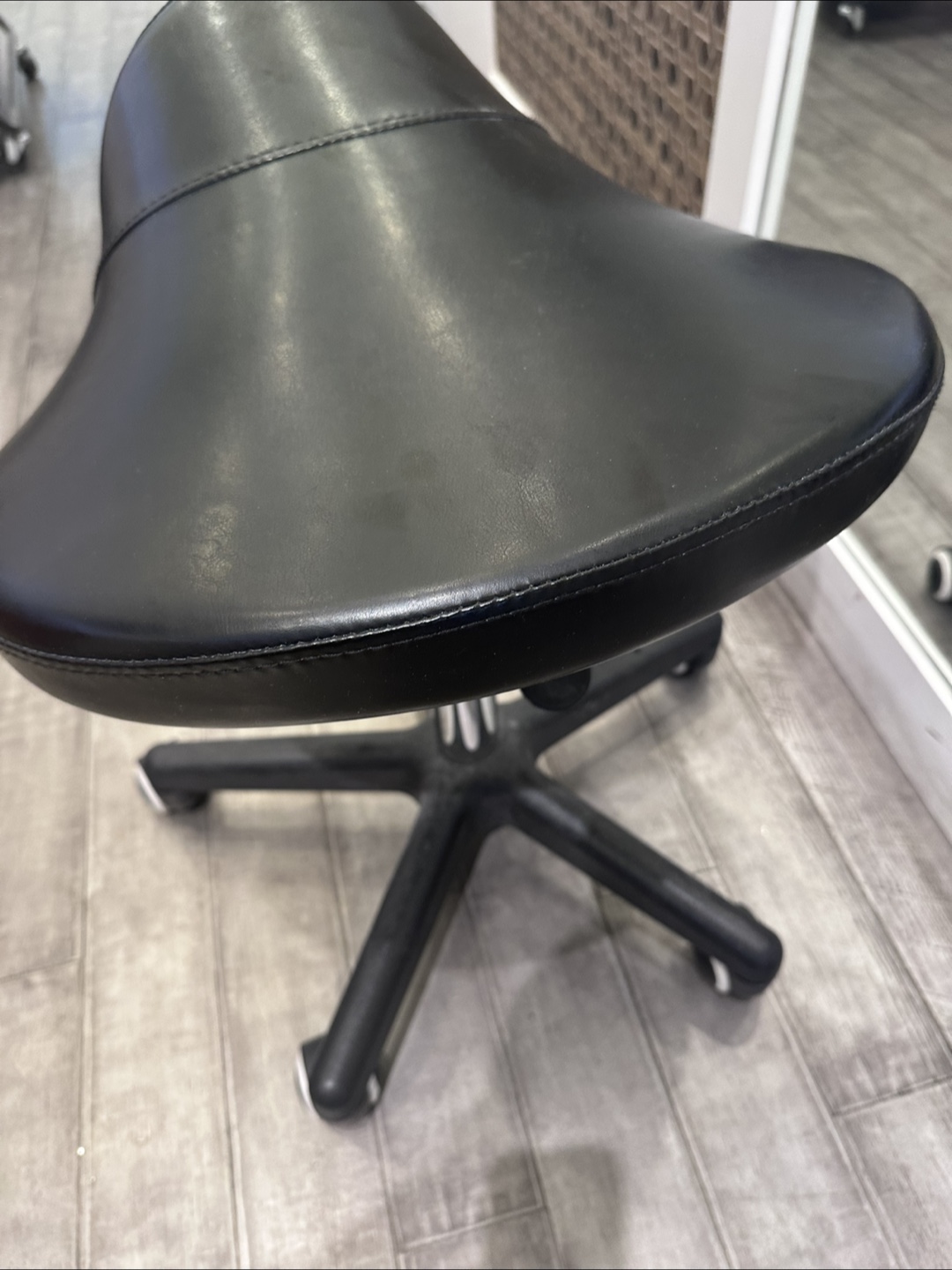 Black Saddle Stool