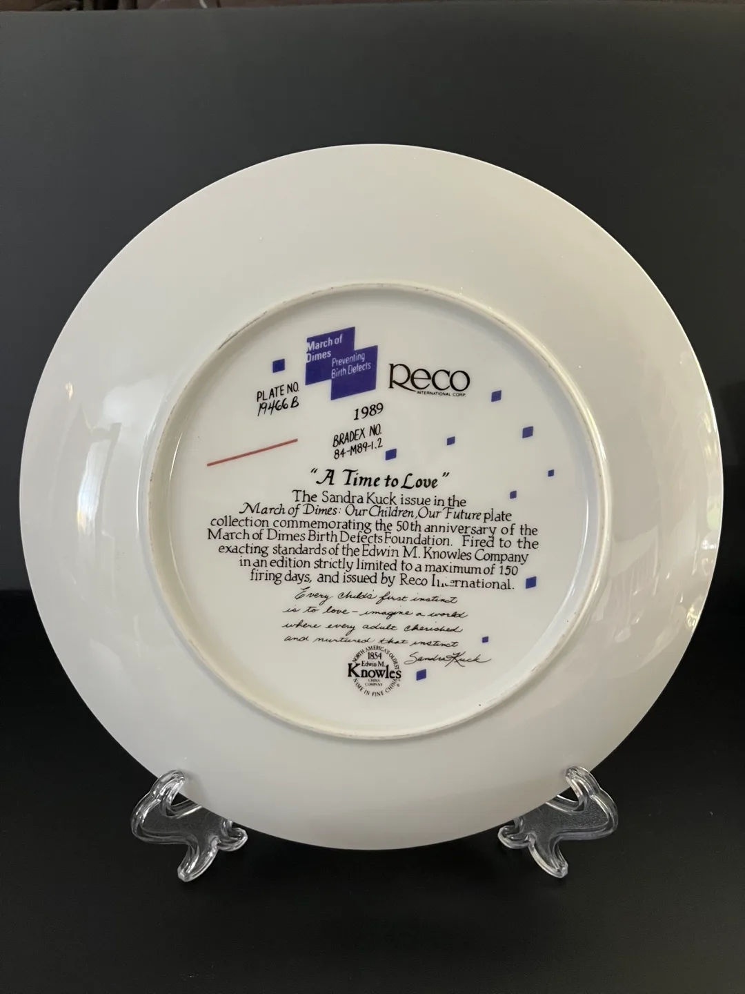 Reco 'A Time to Love' Collector Plates image indicator(4)