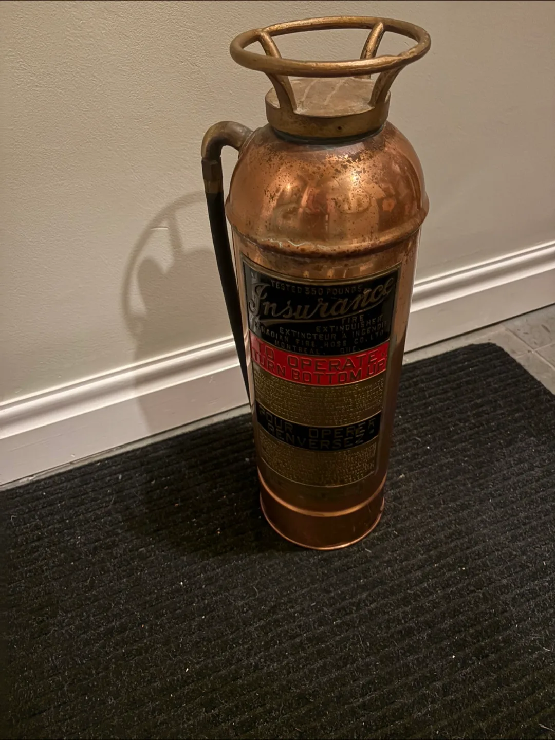 Vintage Copper Fire Extinguisher thumbnail