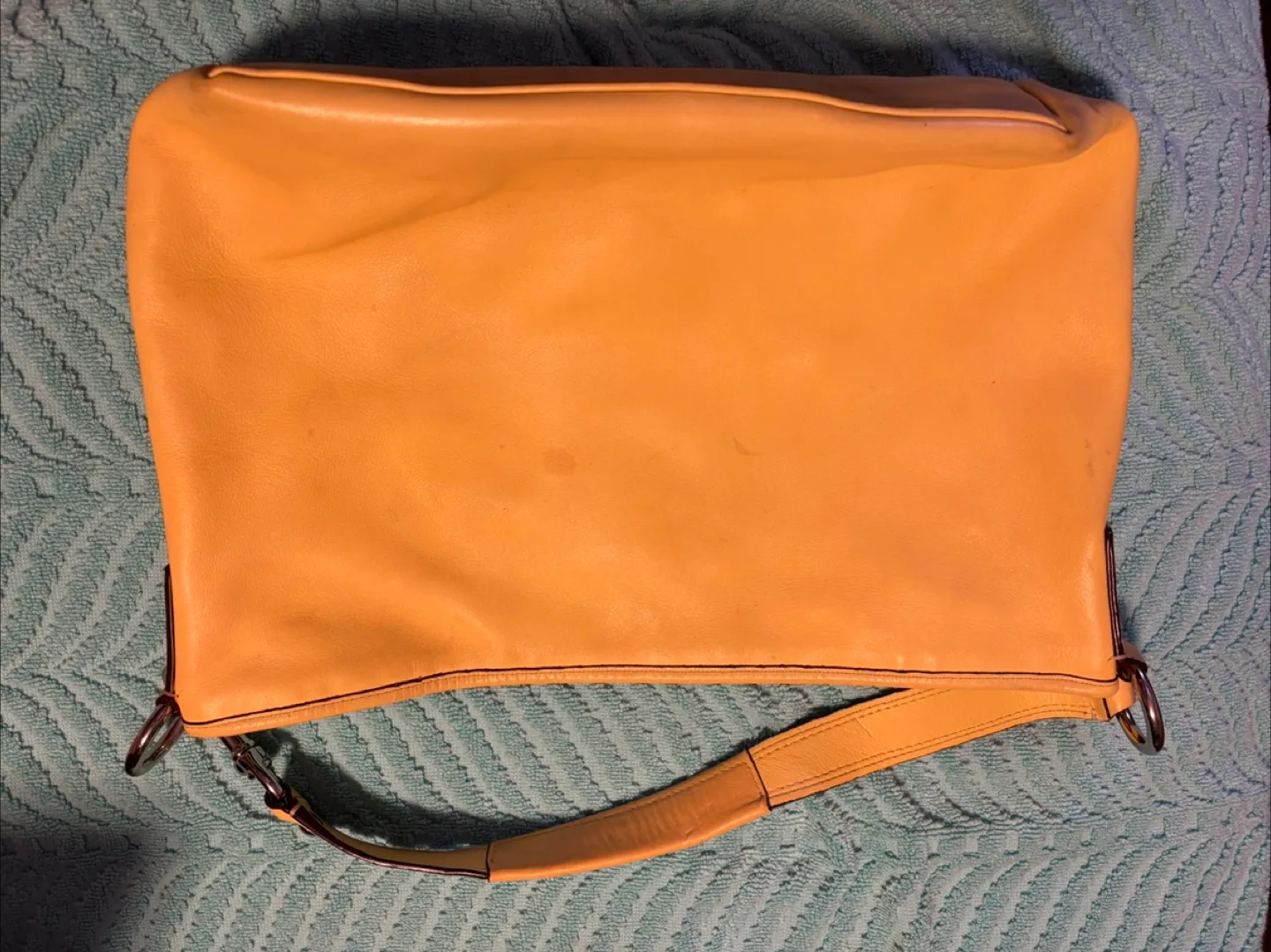 Coach Yellow Leather Shoulder Bag - F13094 thumbnail