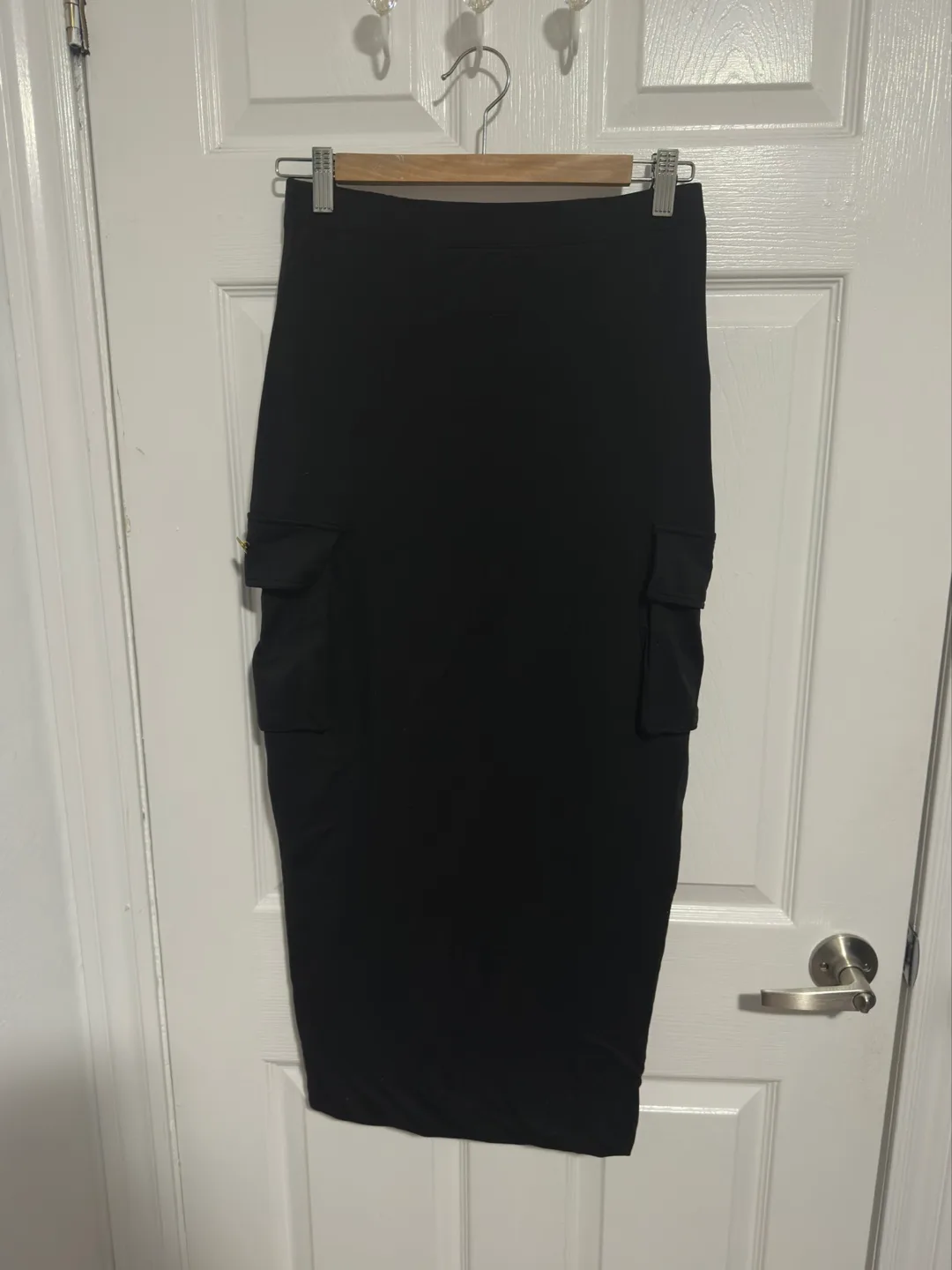 Black Stretchy Cargo Skirt thumbnail