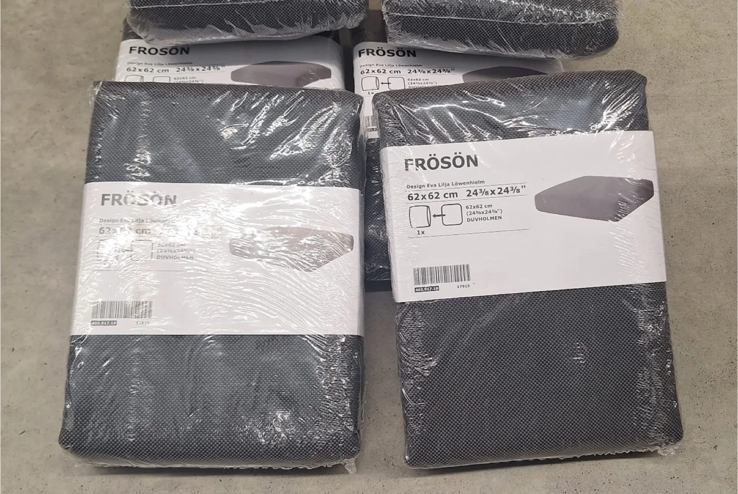 Cover for seat pad, outdoor dark gray, 62x62 cm (24 3/8x24 3/8 image indicator(5)