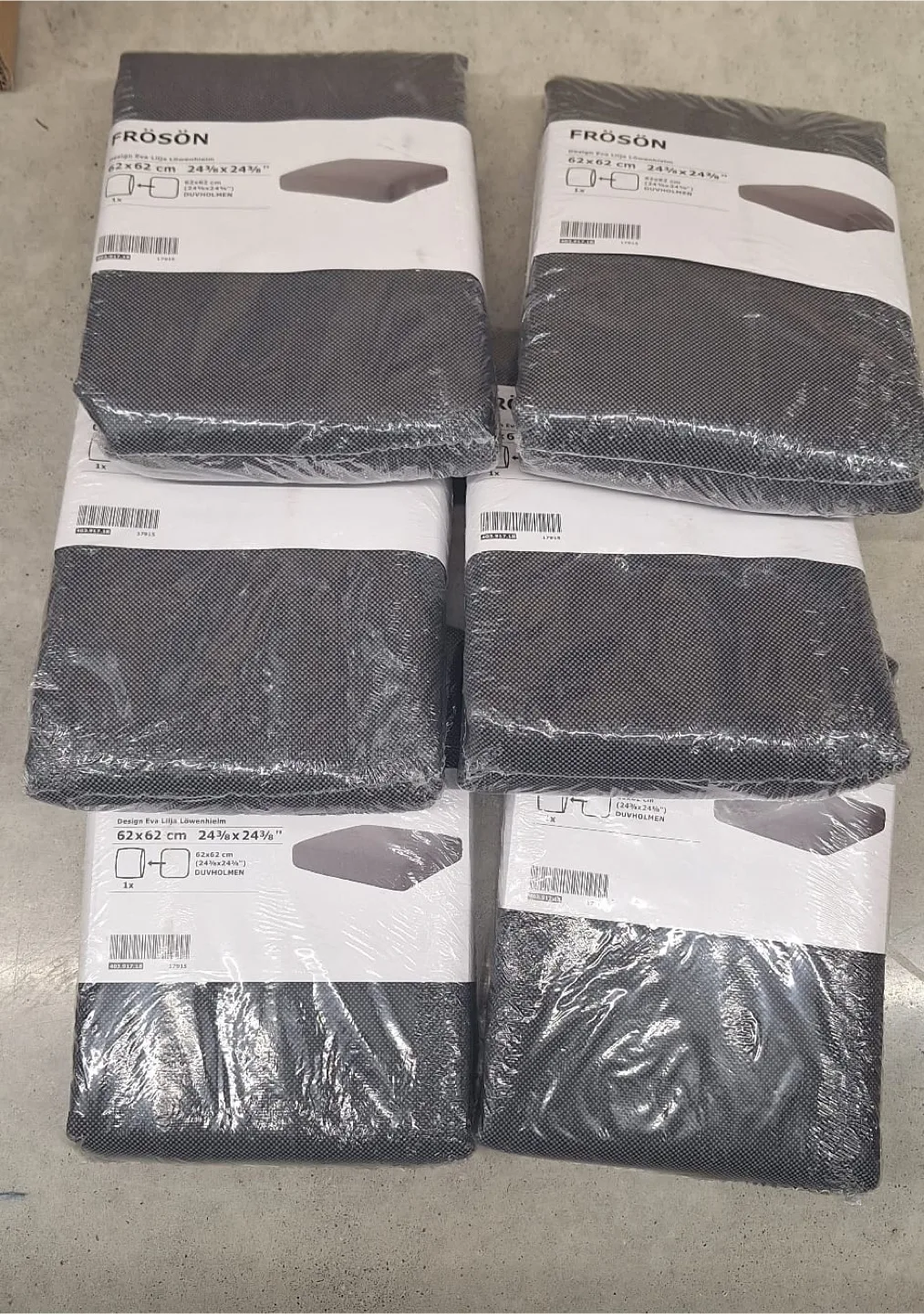 Cover for seat pad, outdoor dark gray, 62x62 cm (24 3/8x24 3/8 image indicator(4)