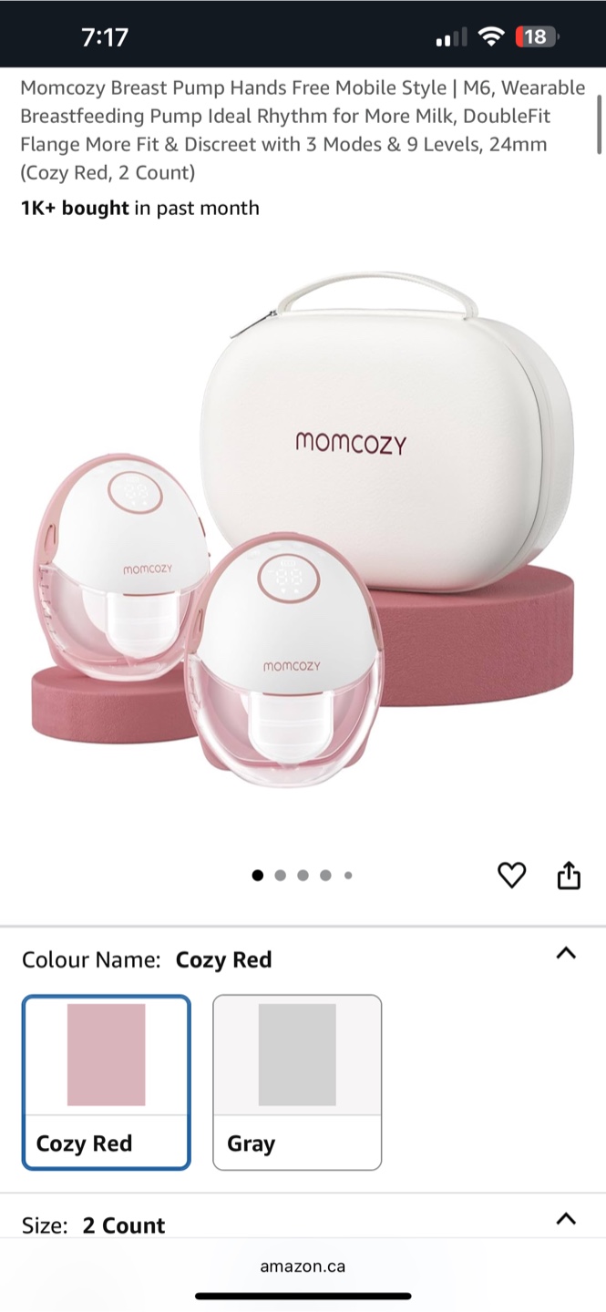Momcozy Mobile Style Hands-Free Breast Pumps (2 Count)