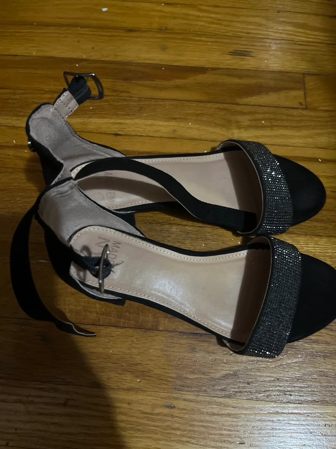 Madden Girl Black Embellished Sandals thumbnail