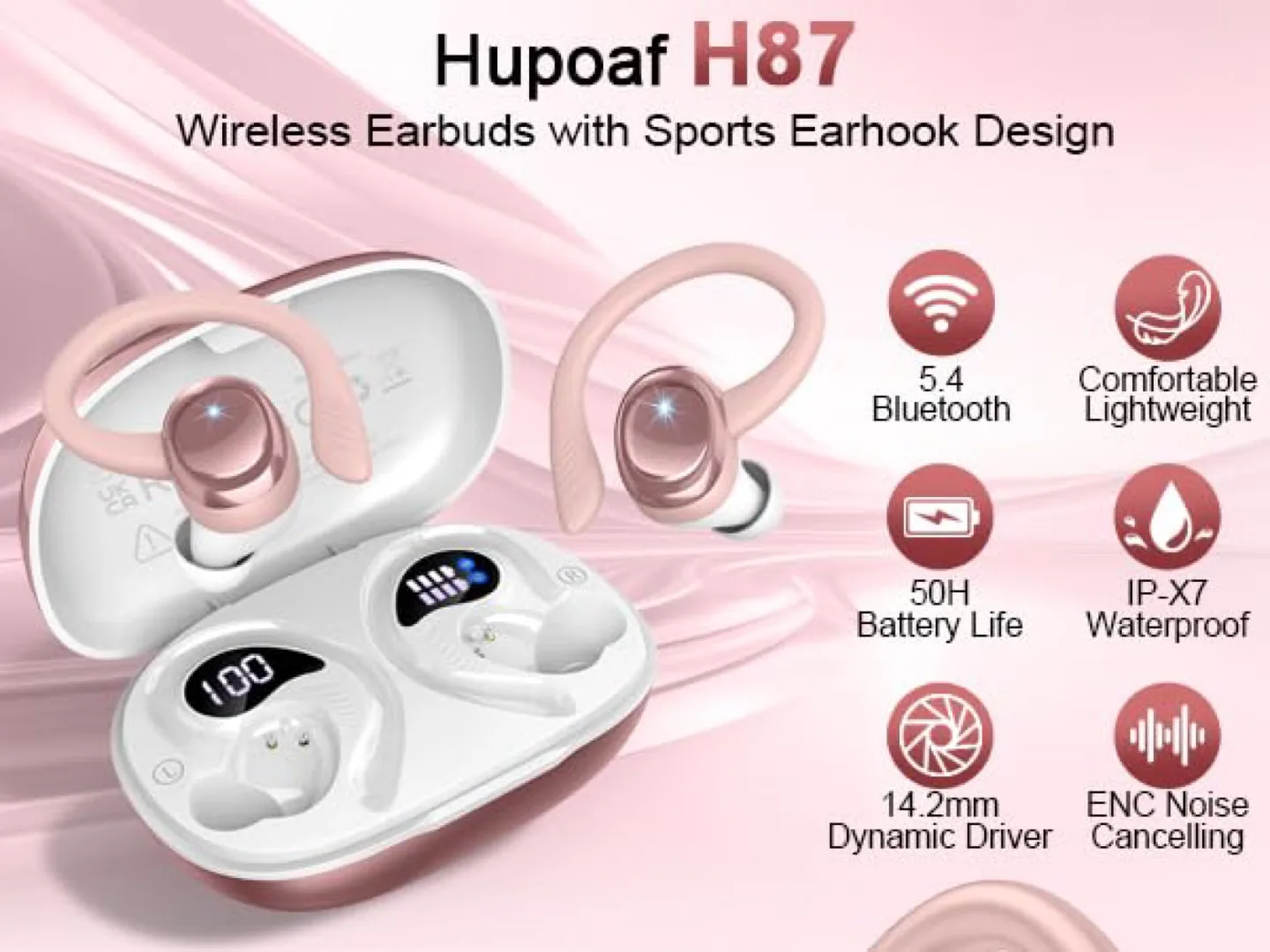 Hupoaf H87 Wireless Earbuds NEW IN BOX thumbnail