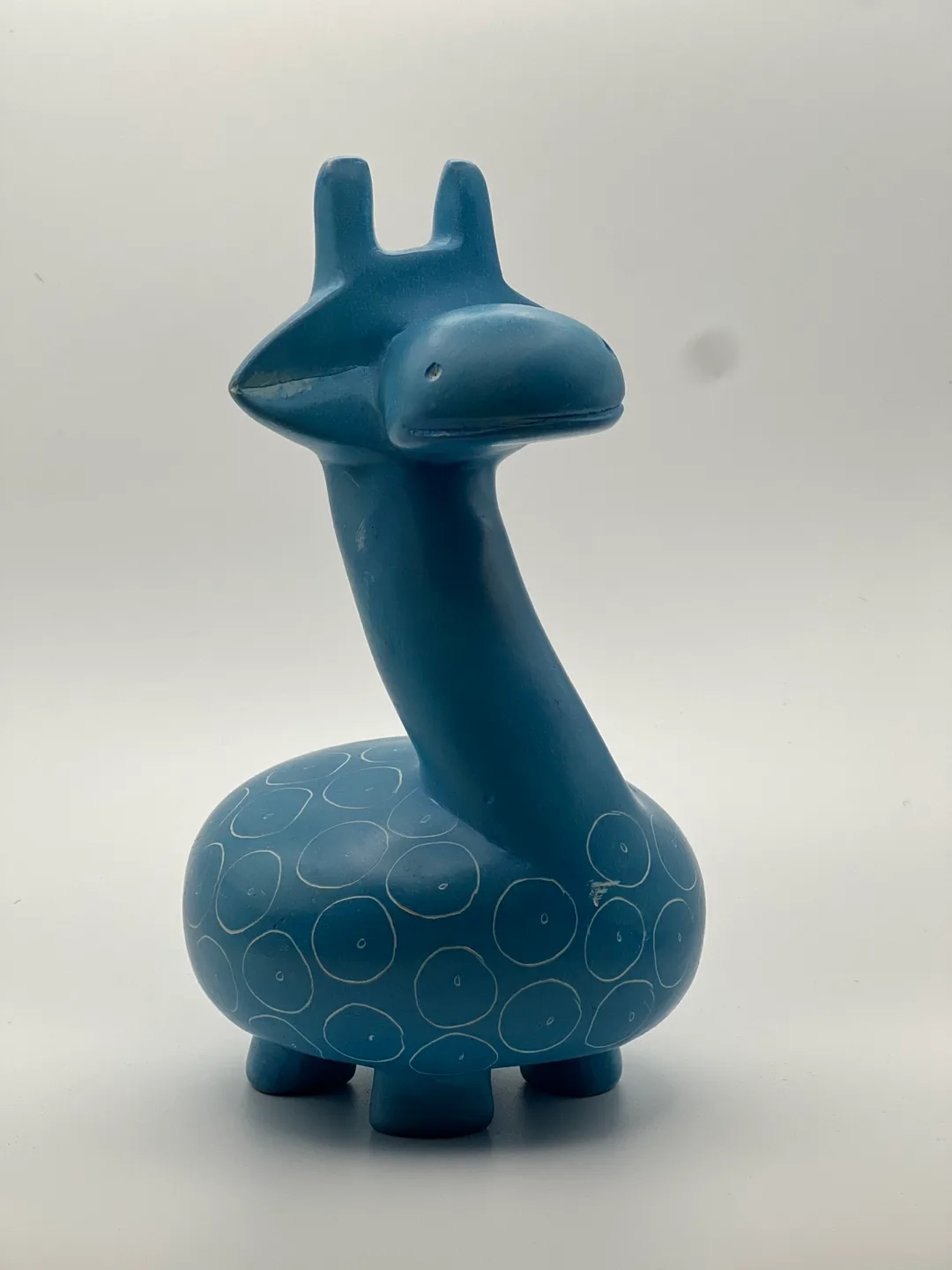 Blue Giraffe Stone Sculpture image indicator(2)