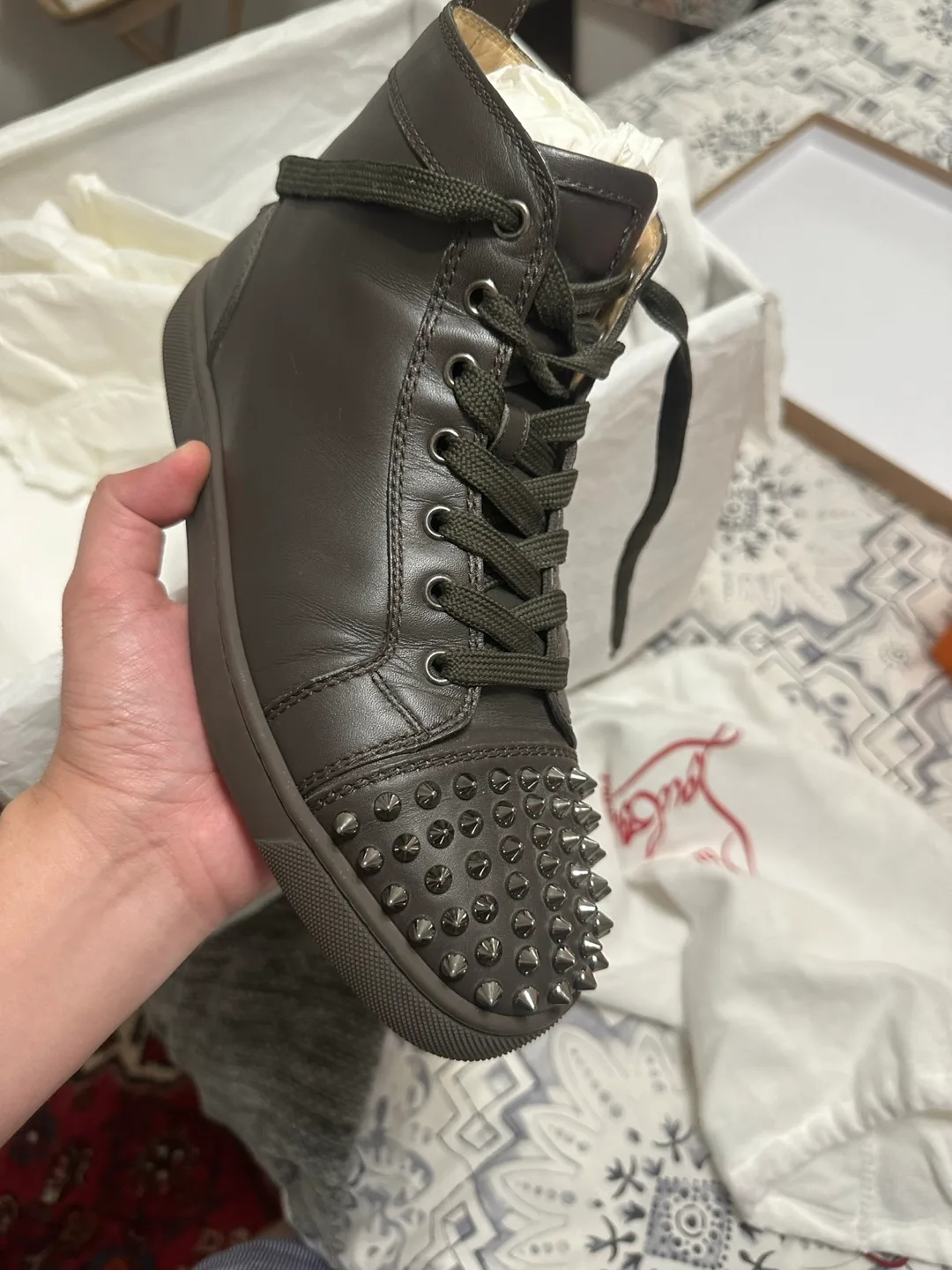 Christian Louboutin Spike High-Top Sneakers image indicator(3)