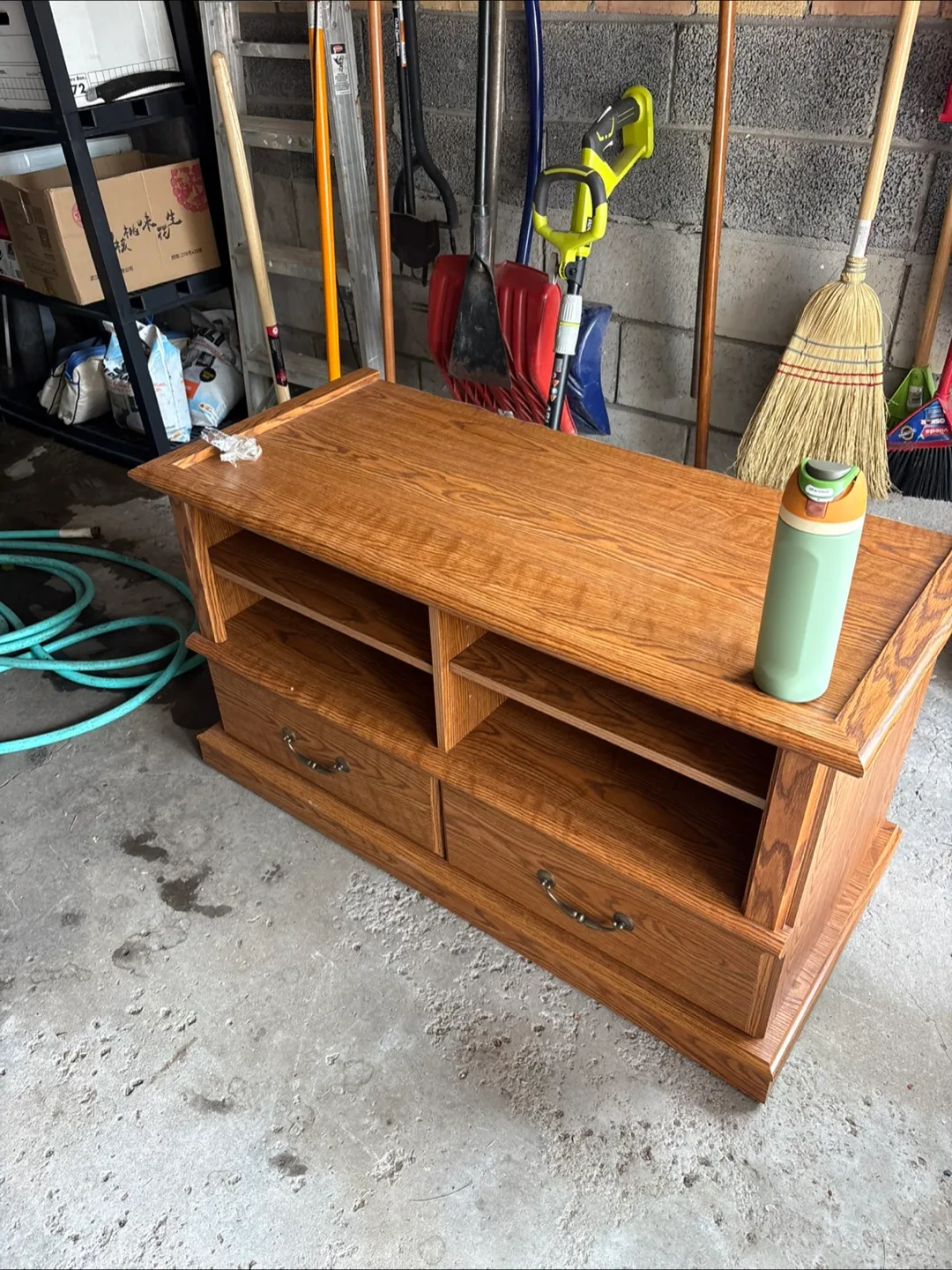 Wooden TV Stand with Storage thumbnail