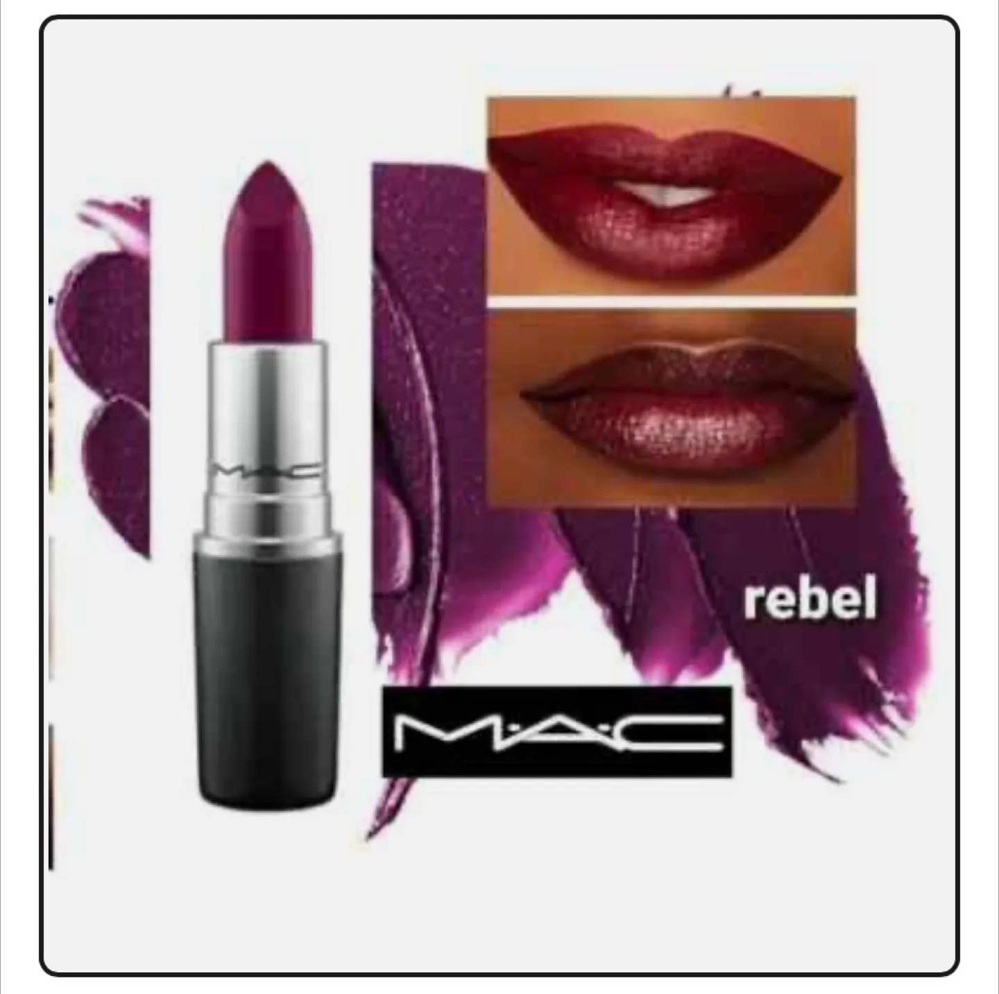 MAC Satin Lipstick - Rebel (819) and film noir (809) image indicator(5)