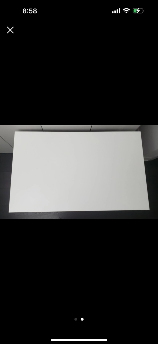 IKEA White Table with 3 chairs (grey)