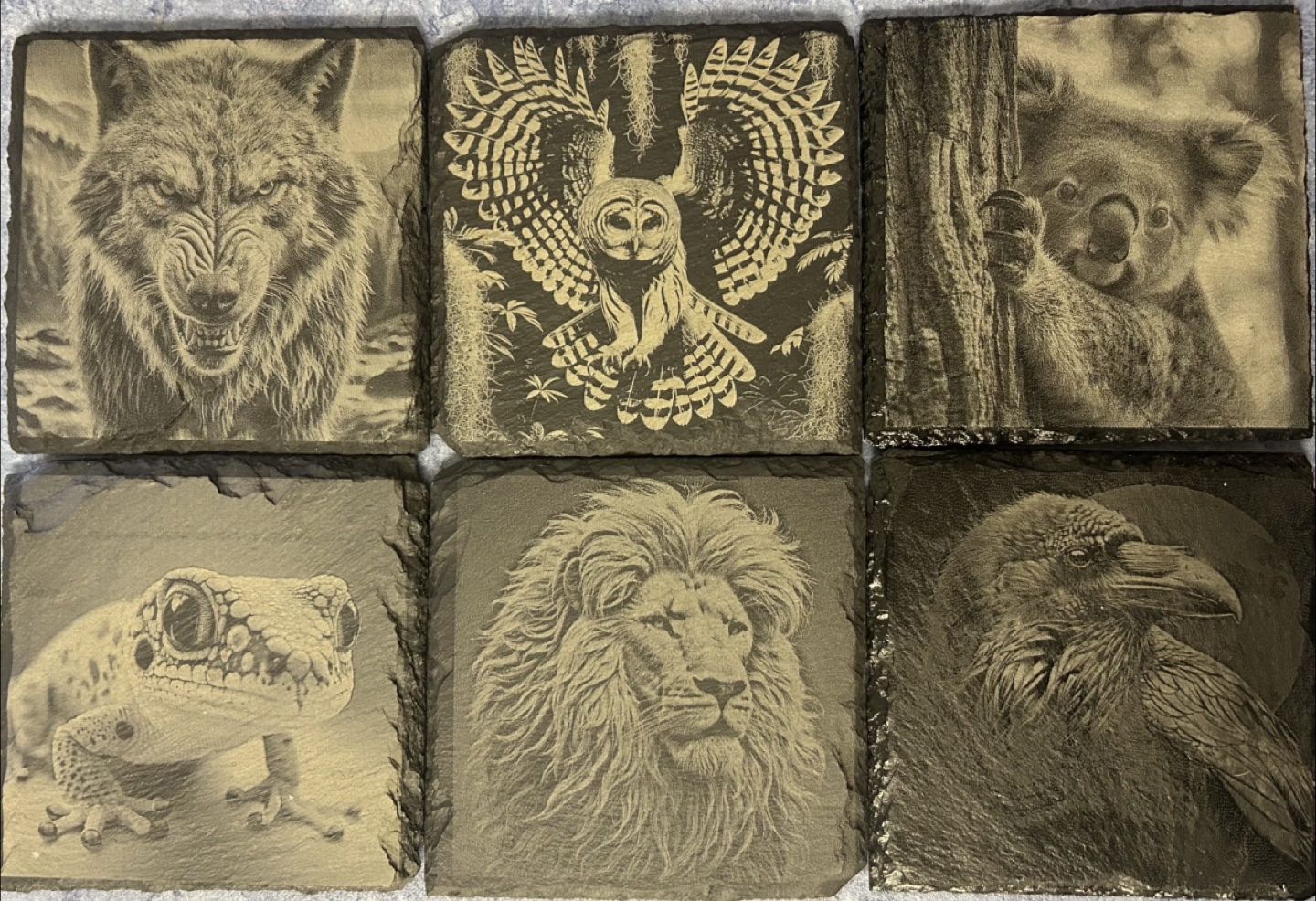 6 Wildlife Slate Coasters