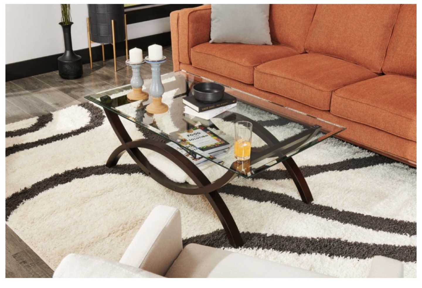Ricci 48" Modern Glass Top Coffee Table - photo 2