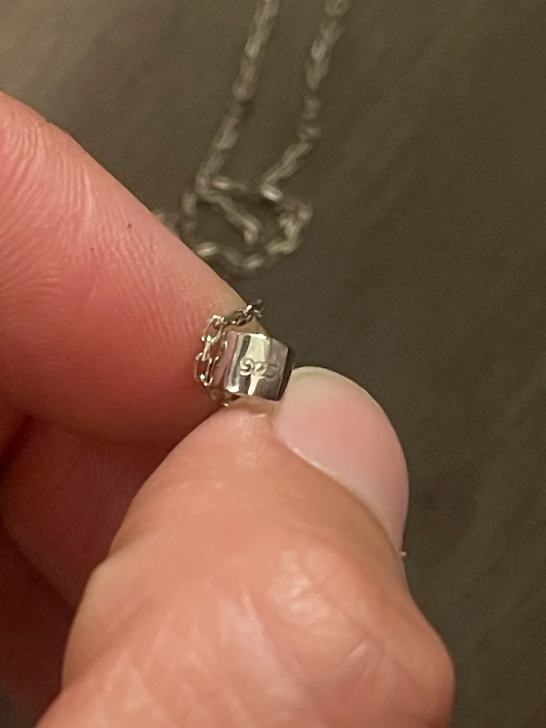 Pure Silver (925)Necklace with Ruby Pendant image indicator(4)