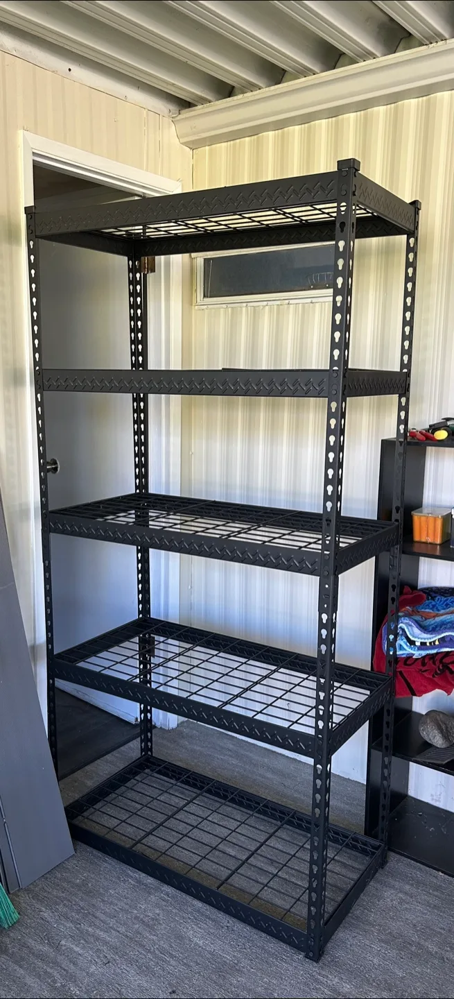 Black Metal 5-Tier Shelving Unit thumbnail