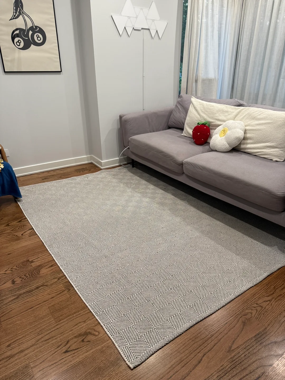 IKEA flatwoven rug (90 inches x 68 inches) thumbnail
