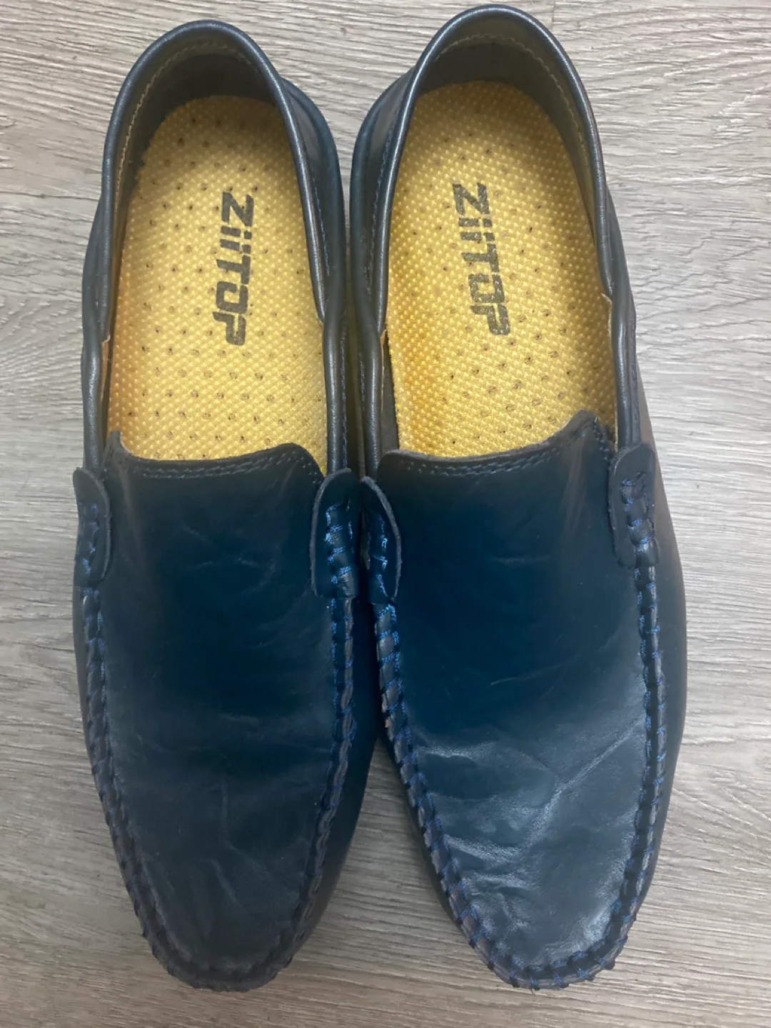 Zitop Blue Leather Loafers thumbnail