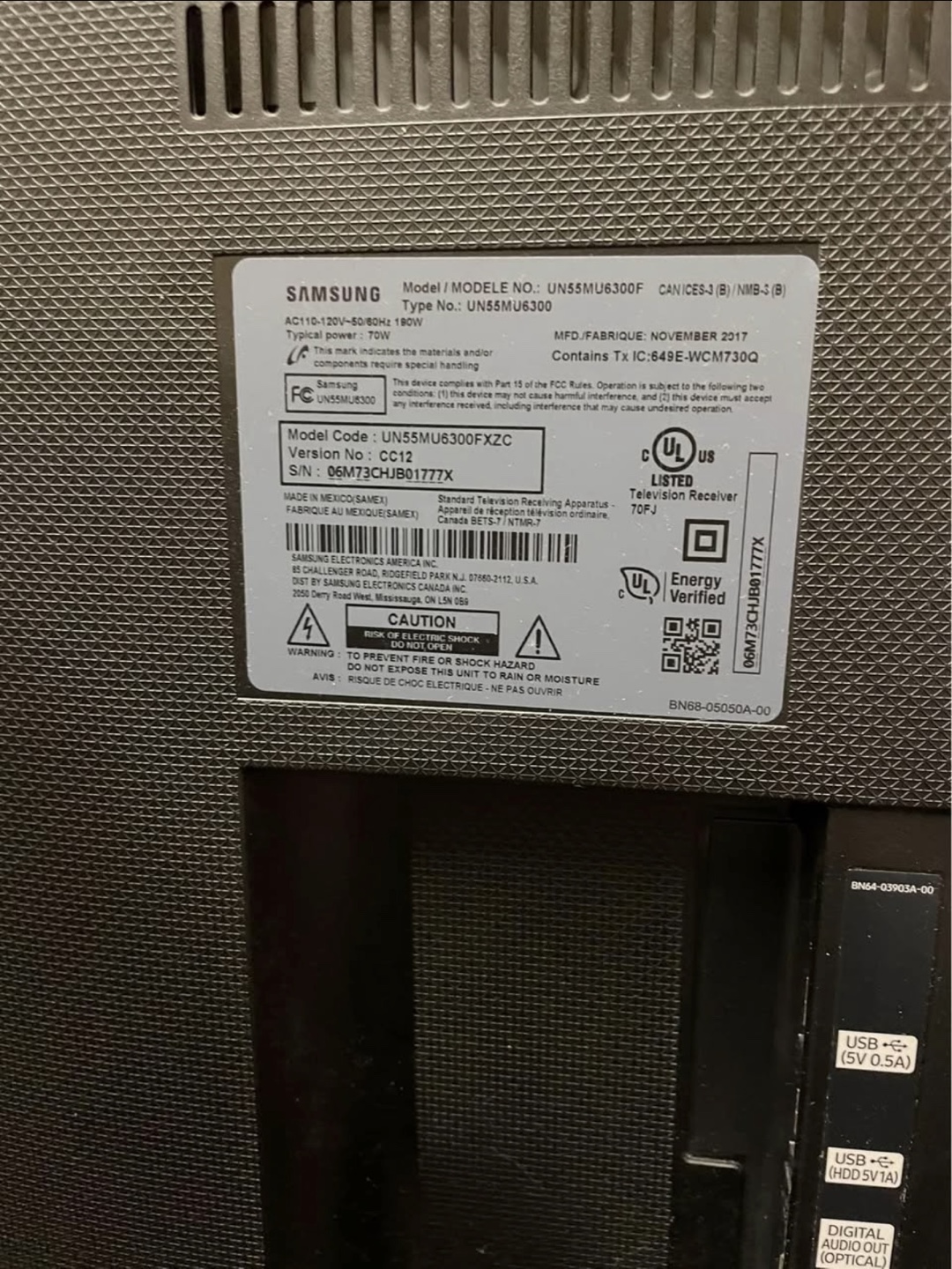 Samsung 55” smart TV n55mu6300f - photo 2