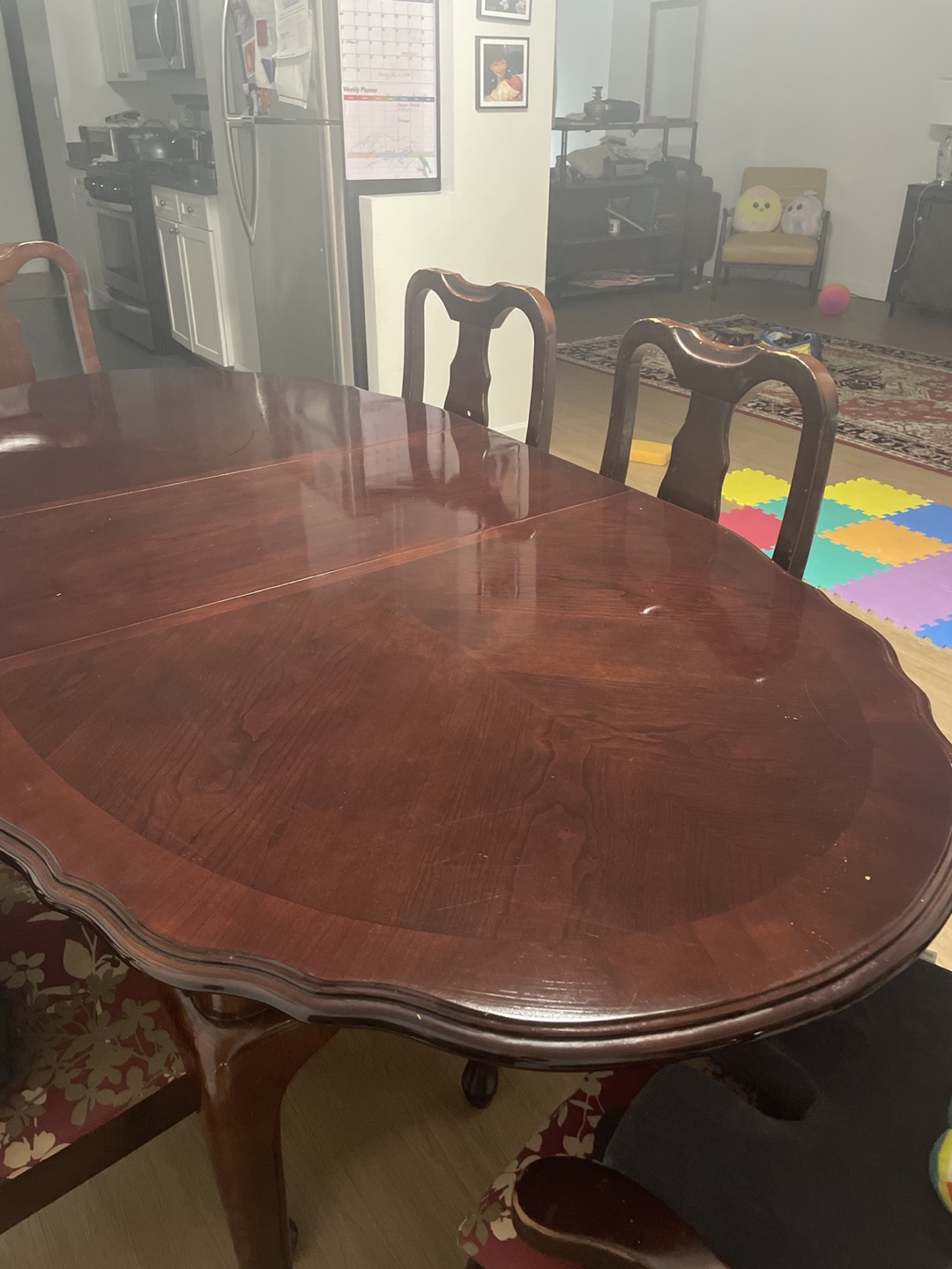 Wooden Dining Table with 6 Chairs - photo 2