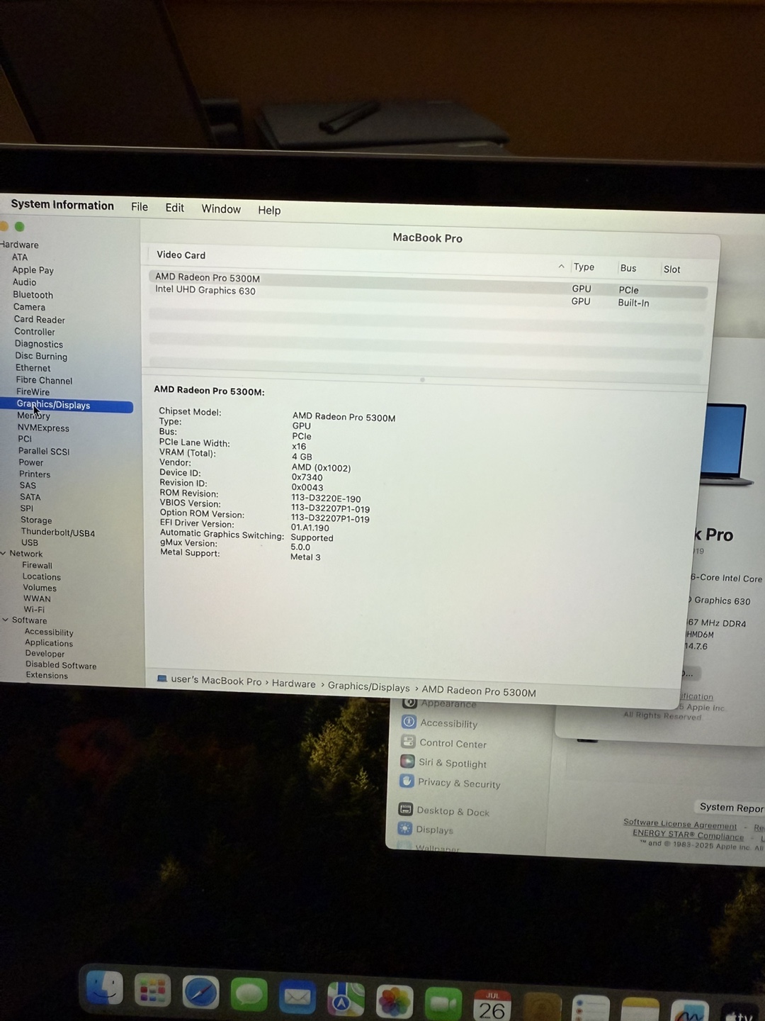 Macbook Pro 2019  Touch Bar