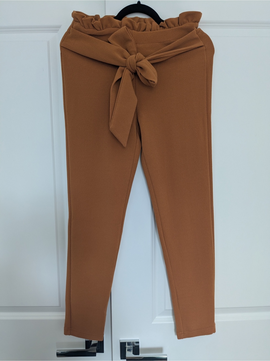 Brown Paper Bag Waist Pants