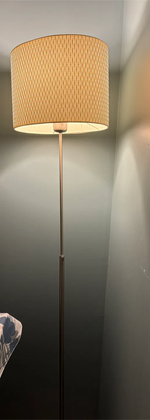 IKEA Floor Lamp with Woven Shade thumbnail